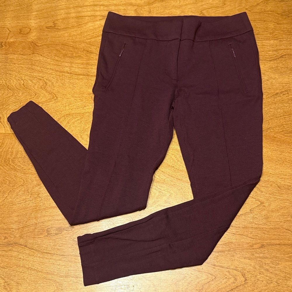 LOFT Deep Plum Skinny Leg Pants